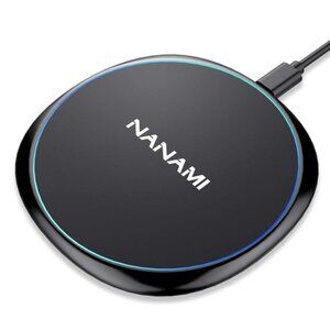 Fast Wireless Charger, NANAMI 15W Max Qi Charging Pad for Phones AirPods